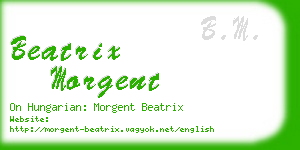 beatrix morgent business card